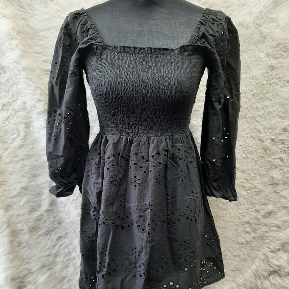 Rebellion Again Women's Black Boho Mini Dress Size XS - Picture 1 of 9